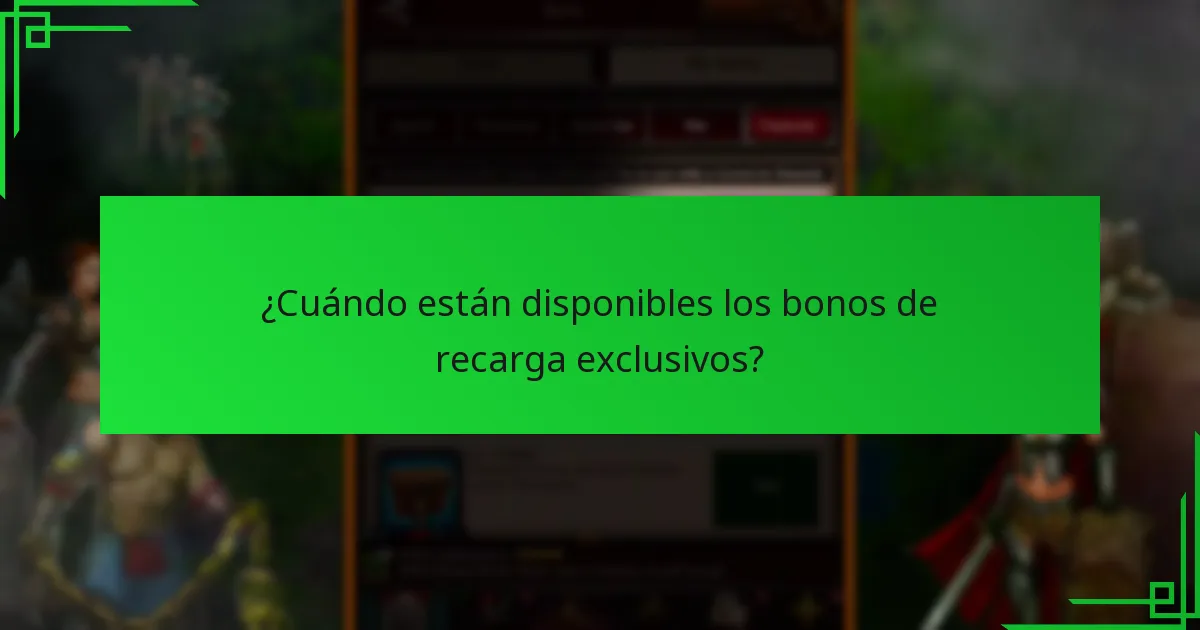 ¿Qué dicen los jugadores sobre los bonos de recarga exclusivos?