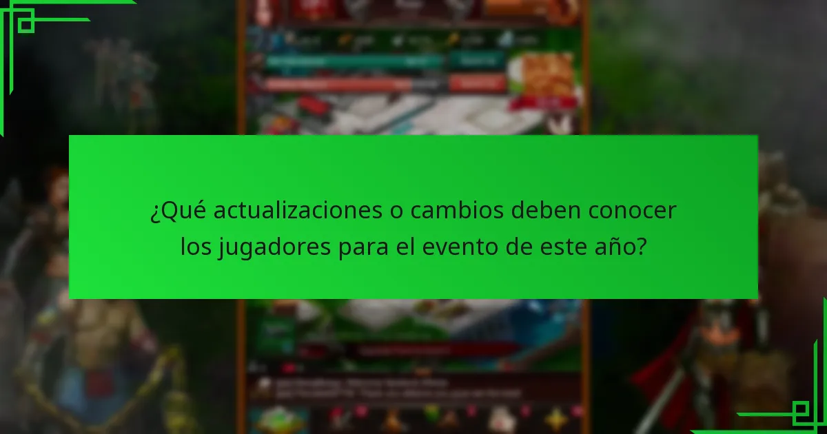 ¿Qué actualizaciones o cambios deben conocer los jugadores para el evento de este año?